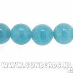 Blue sponge quartz kraal rond 6mm