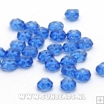 Facet kraal donut 6x4mm (blauw)