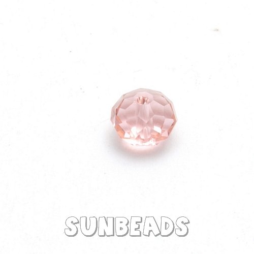 Facet kraal donut 8x6mm (roze) - Klik op de afbeelding om het venster te sluiten