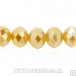 Facet kraal donut 6x4mm (peache AB)