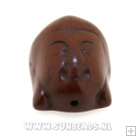 Turquoise kraal buddha 30mm (bruin)