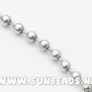 Ball chain ketting 4mm antique zilver