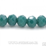 Facet kraal donut 6x4mm (groen)