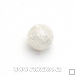 Crackle kraal rond 6mm (transparant)