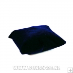 Armband kussentje, velours, donkerblauw, 12 x 9 cm (4 stuks)