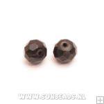 Facet kraal donut 10x6mm (zwart)