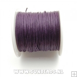 Waxkoord 60 meter aubergine