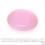 Plaksteen ovaal catseye 18x12mm (roze)