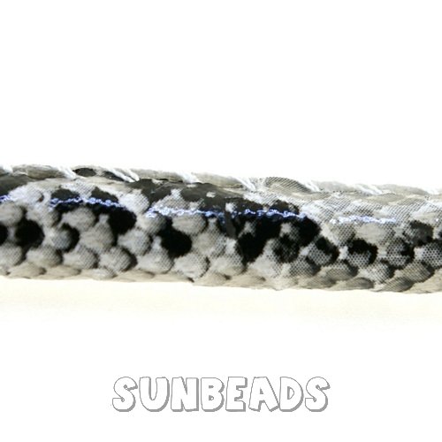 Pu leer stitched cord 5mm 2 mtr (wit snake) - Klik op de afbeelding om het venster te sluiten
