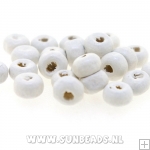 Houten kraal donut 6mm (wit)
