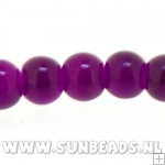 Glaskraal rond 4mm (aubergine)