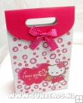 Cadeautasje, roze, Hello Kitty, strikje, groot, 38-2 (1 st.)