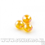 Facet kraal donut 10x6mm (oranje AB)