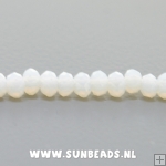 Facetkraal donut 3x2mm (wit)