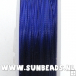 Gecoat staaldraad donkerblauw, 0.45mm
