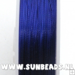 Gecoat staaldraad donkerblauw, 0.38mm