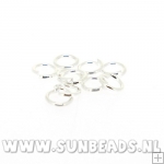 Ringetjes open 6mm (zilver)