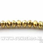 Facet kraal donut 8x6mm (goud)