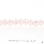 Facetkraal donut 3x2mm (lichtroze AB)