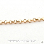 Jasseron 3mm rose goud rond
