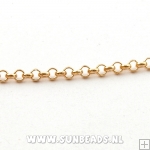 Jasseron 3mm rose goud rond