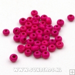 Houten kraal rond 4mm (fuchsia)