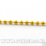 Ball chain ketting 2mm goud