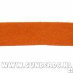 Suede veter plat 10mm (oranje)