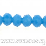 Facet kraal donut 6x4mm (klm blue)