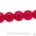 Glaskraal rond 6mm (cerise)