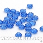 Facet kraal donut 6x4mm (blauw)