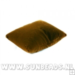 Armband kussentje, velours, bruin, 12 x 9 cm (4 stuks)