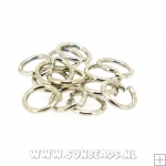 Ringetjes 6mm open (antique zilver)