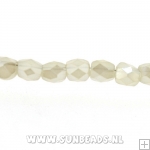 Facetkraal tonnetje 3mm (beige)