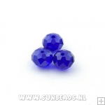 Facet kraal donut 10x6mm (donkerblauw)