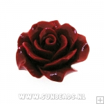 Acryl roosje hanger 25mm rood