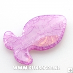 Kunststof kraal vis fuchsia