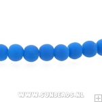 Glaskraal rond 6mm (blauw)