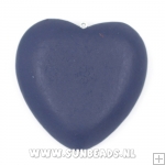 Houten hanger hart 50mm (donkerblauw)