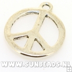 Metalen hanger peace (zilver)