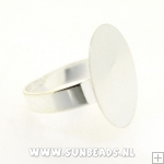 Metalen ring met plaatje 20mm (goud)