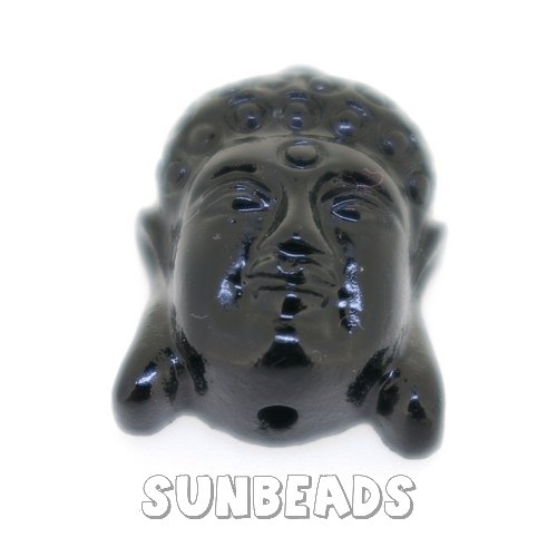 Resin kraal buddha 24mm (zwart) - Klik op de afbeelding om het venster te sluiten