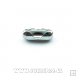 Ball chain slot 4.5mm antique zilver