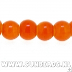 Glaskraal rond 4mm (oranje)