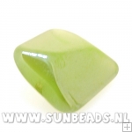 Glaskraal langwerpig 16x14mm luster (groen)