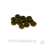 Houten kraal donut 3mm (grijs/bruin)