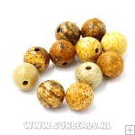 Halfedelsteen rond 6mm (picture jasper)