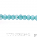 Facetkraal donut 3x2mm (zeegroen AB)