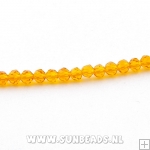 Facet kraal rond 4mm (oranje)