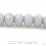 Facet kraal donut 6x4mm (grijs)